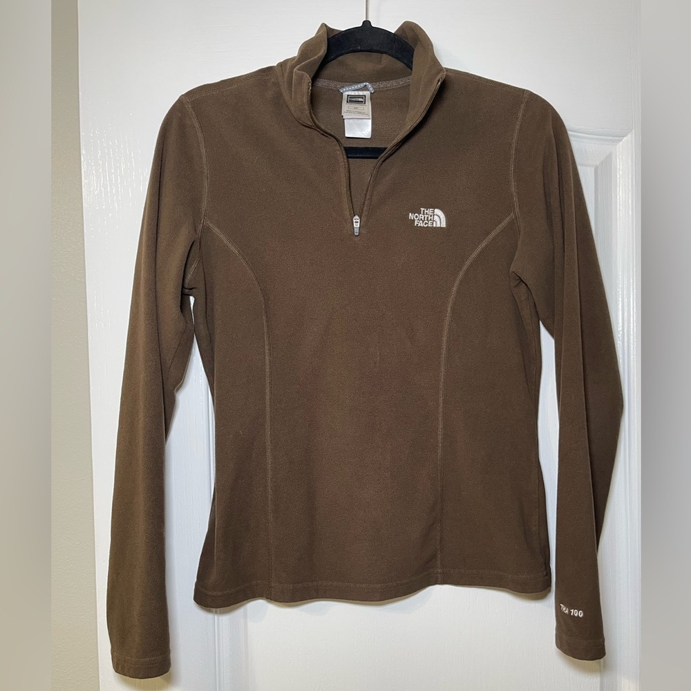 The North Face Women’s Brown TKA 100 Glacier 1/4 Zip Fleece Pullover Size Small - Picture 10 of 14